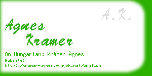agnes kramer business card